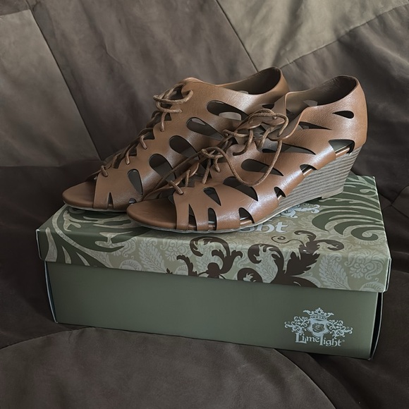 LimeLight 7.5 Cognac lace up sandals - Picture 4 of 6